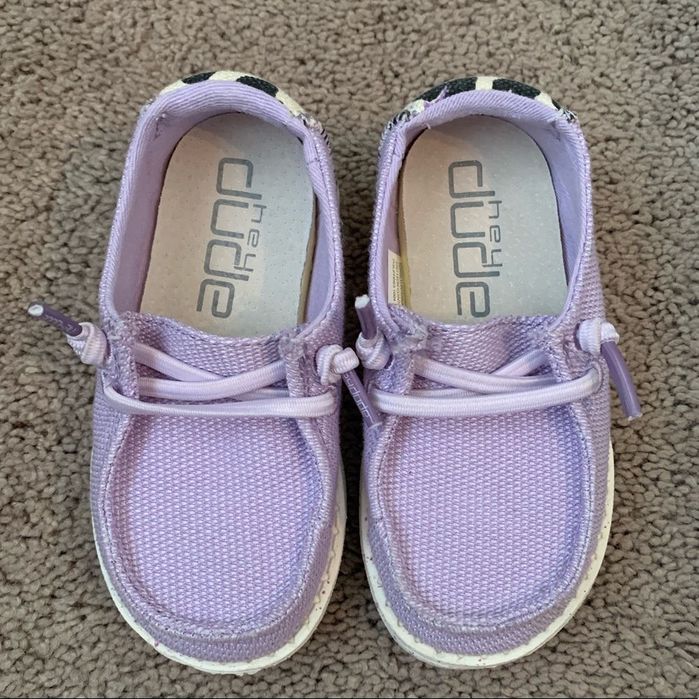 Hey Dude, purple toddler size 7
